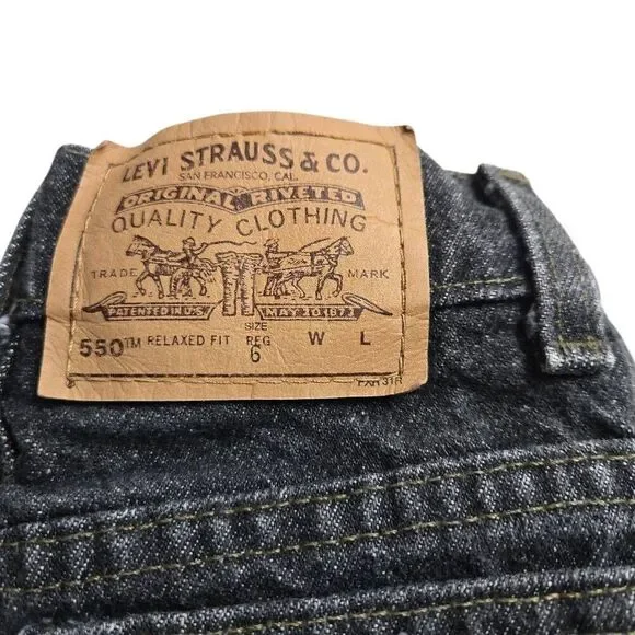 Levi's 550 black jeans 6 - Picture 4 of 8